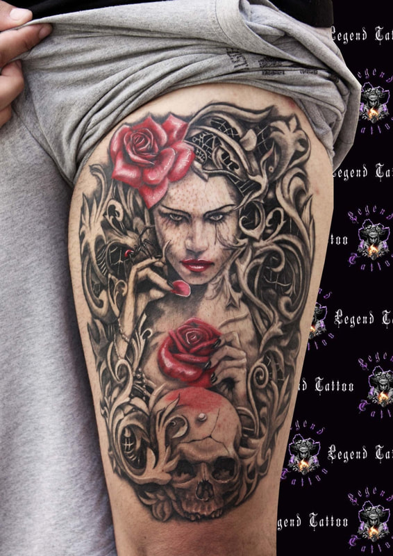 rose lady tattoo, tattoo, tattoos,colour tattoo, color tattoo,ταττοο, τατουαζ, ταττοο πειραιας, ταττοο κερατσινι, tattoo peiraias, tattoo keratsini.