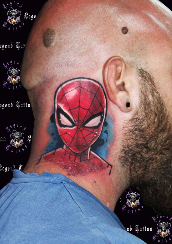 spider man tattoo, watercolour tattoo,tattoo, tattoos,colour tattoo, color tattoo,ταττοο, τατουαζ, ταττοο πειραιας, ταττοο κερατσινι, tattoo peiraias, tattoo keratsini.