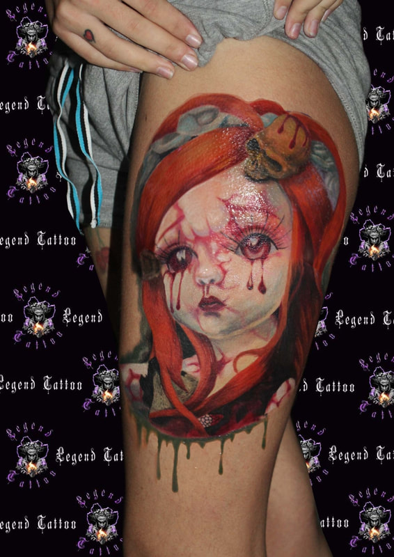 zombie doll tattoo, doll tattoo, girly tattoo, zombie tattoo,tattoo, tattoos,colour tattoo, color tattoo,ταττοο, τατουαζ, ταττοο πειραιας, ταττοο κερατσινι, tattoo peiraias, tattoo keratsini.